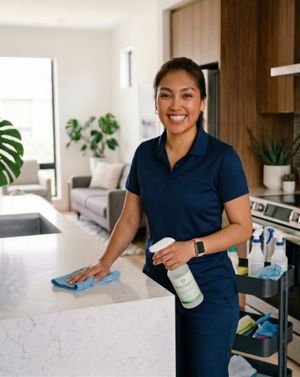 Professional cleaning crew